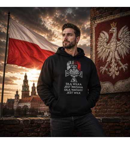 Bluza z kapturem  SIŁĄ WILKA